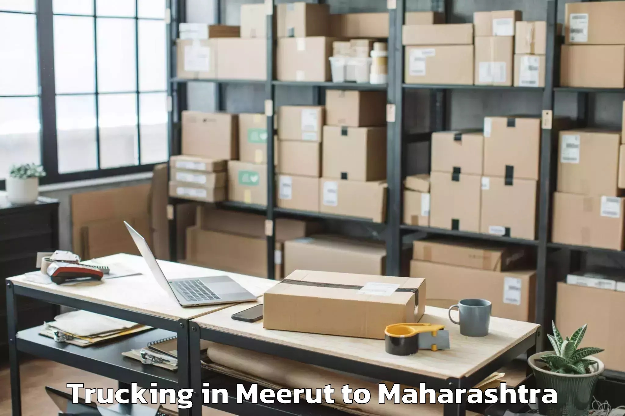 Book Meerut to Newasa Trucking